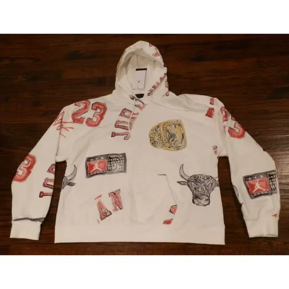 Air Jordan Chicago Bulls Hoodie Jacket Women's Size Large Loose Fit Tall NWT